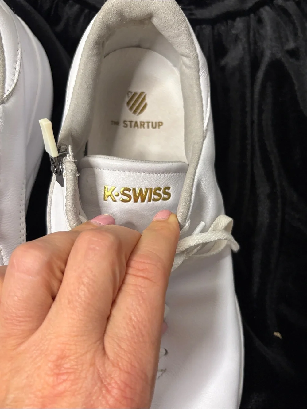 K-Swiss Men’s Icon Startup White Leather Casual Athletic Zipper Sneaker Shoe Z